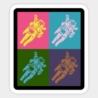 Warholian Astronauts | Design for Space Geeks Sticker